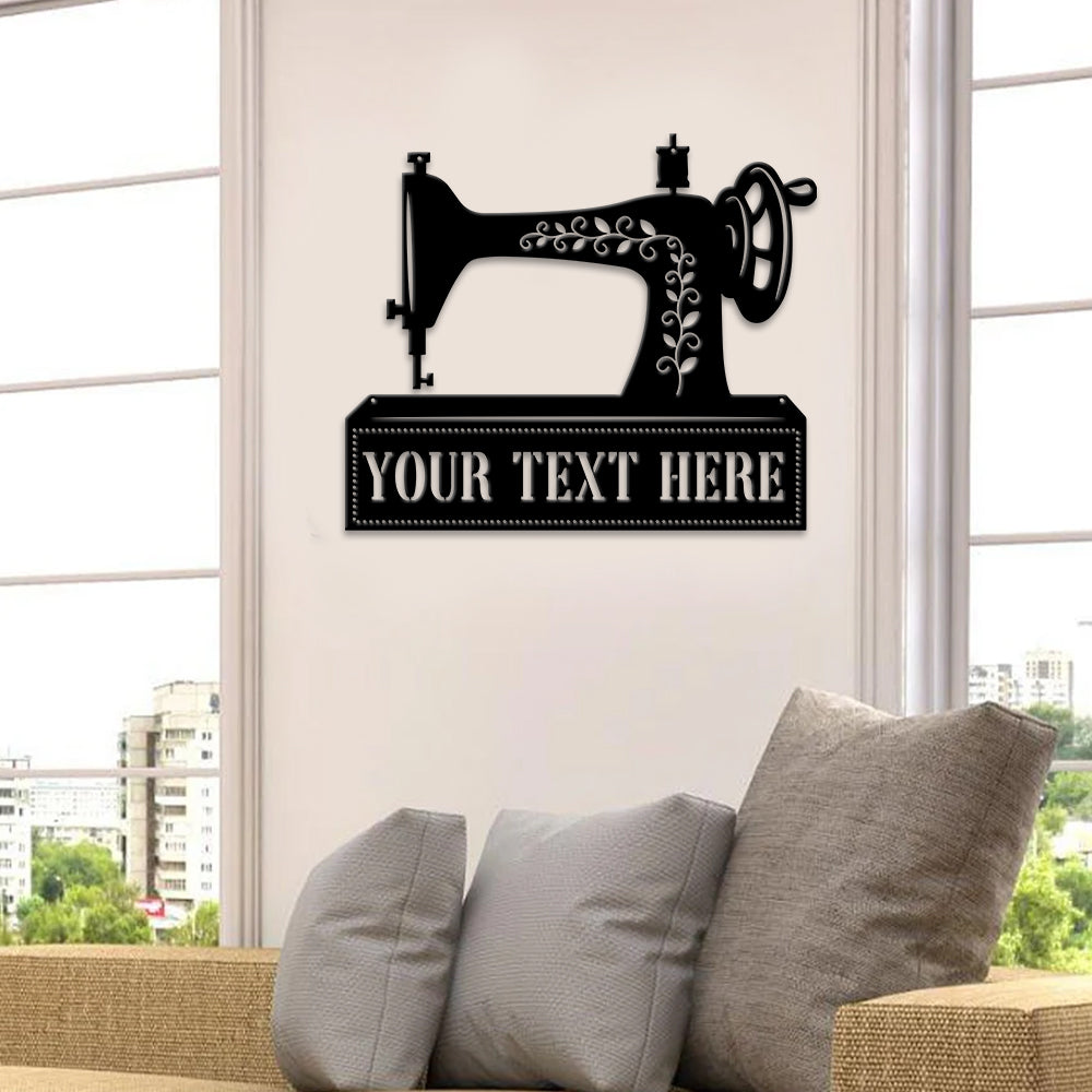 MeMate Sewing Room Sign 5 Sizes for Home Decor, Quilting Room Decoration, Personalized Sewing Room Door Signs, Custom Sewing Room Décor for Women, Retro Style Craft Room, Vintage Plaque for Sewing Room