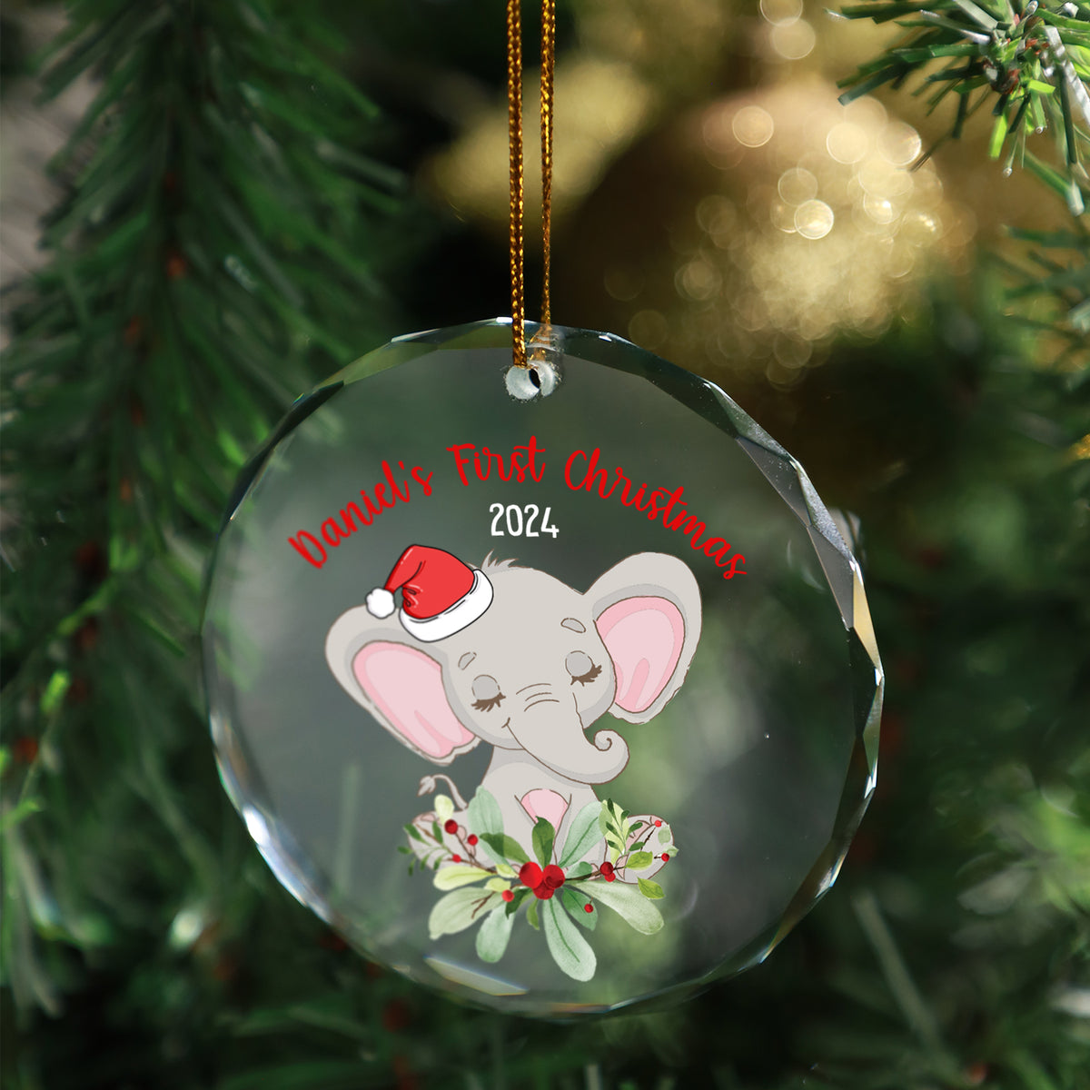 MeMate Baby's First Christmas Ornament 2024, Personalized Baby Ornaments with Name, Baby Ornament for Boys Girls, Christmas Baby Keepsakes for Newborn Infant Son Daughter