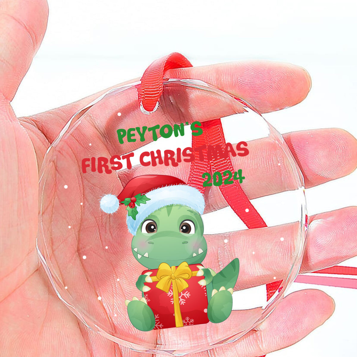 MeMate Baby's First Christmas Ornament 2024, Personalized Baby Ornaments with Name, Baby Ornament for Boys Girls, Christmas Baby Keepsakes for Newborn Infant Son Daughter