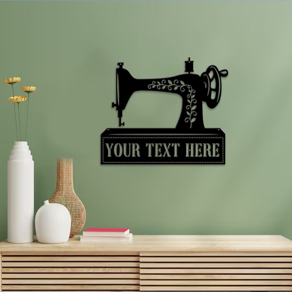MeMate Sewing Room Sign 5 Sizes for Home Decor, Quilting Room Decoration, Personalized Sewing Room Door Signs, Custom Sewing Room Décor for Women, Retro Style Craft Room, Vintage Plaque for Sewing Room
