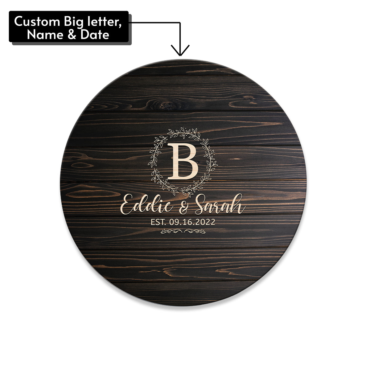 Memate Wedding Guestbook Alternative, Wedding Guest Books Personalized, Wooden Wedding Guess Book Sign Board for Signature, Custom Wedding Signs Name Date, Rustic Round Wedding Book Alternative