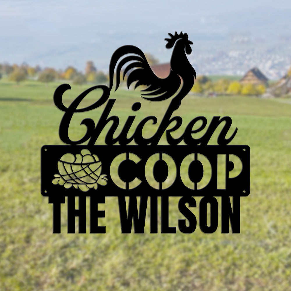 MeMate Chicken Coop Signs, Hen House Decor, Chicken Coop Signs for Farmhouse Decoration, Metal Signs Outdoor Decor, 8-24 inches Large Metal Sign, Farm Sign, Housewarming Gifts
