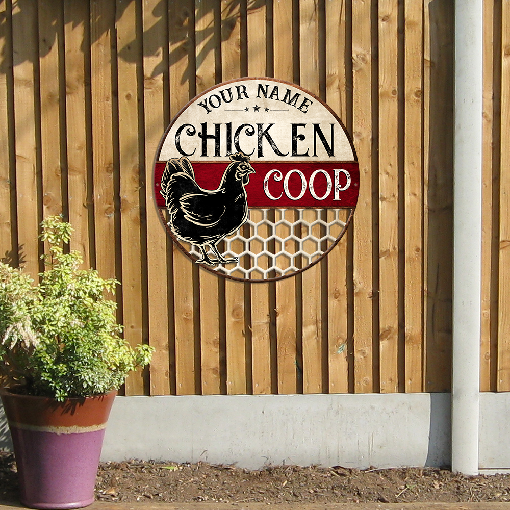 MeMate Chicken Coop Signs, Chicken Coop Signs for Farmhouse Decoration, Metal Signs Outdoor Decor, Hen House Decor, Housewarming Gifts, Farm Signs