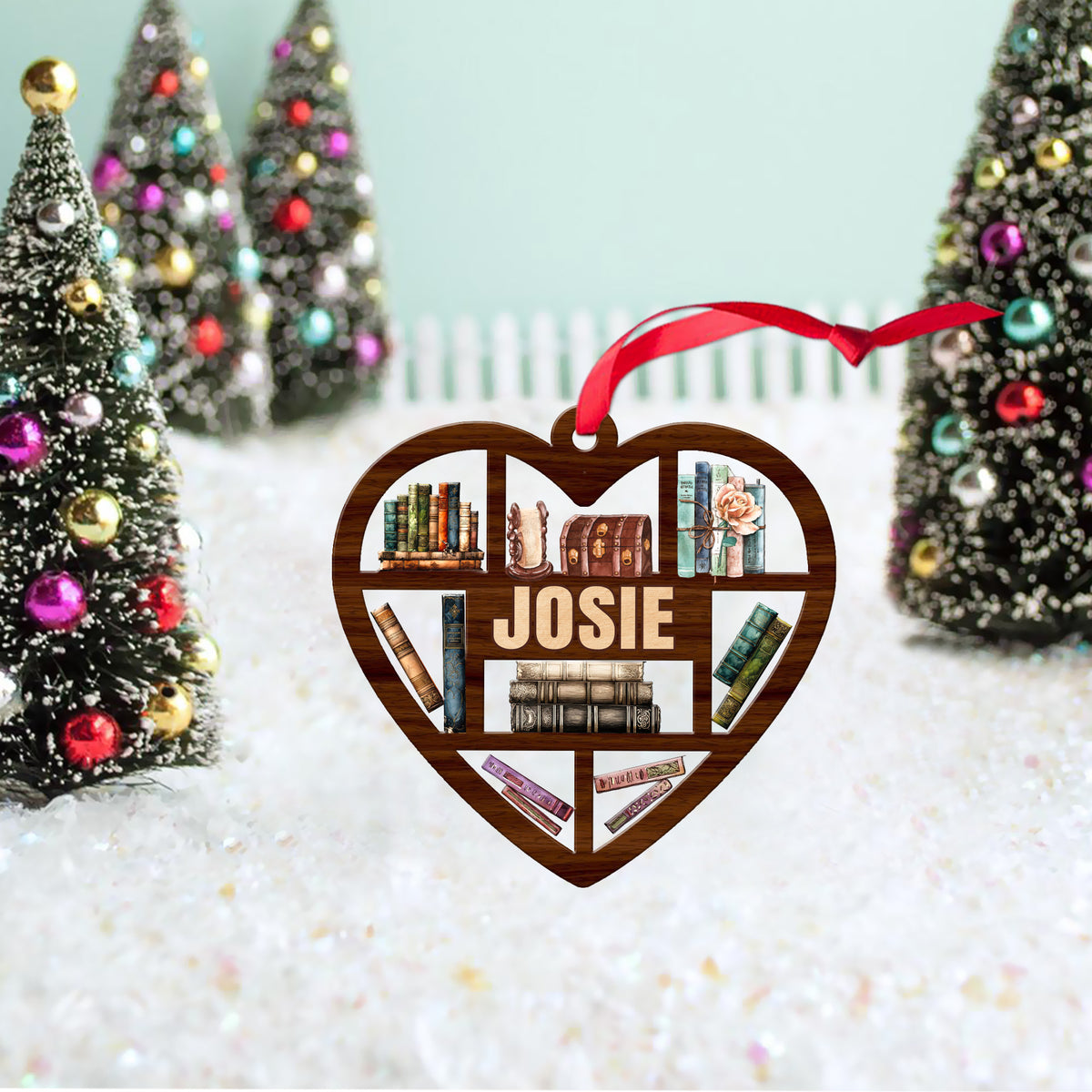 book heart ornament