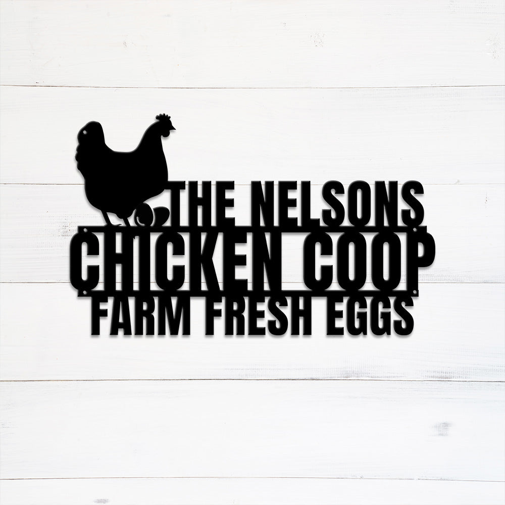 MeMate Chicken Coop Signs, Chicken Coop Signs for Farmhouse Decoration, Metal Signs Outdoor Decor, 8-24 inches Large Metal Sign, Farm Sign, Hen House Decor, Housewarming Gifts