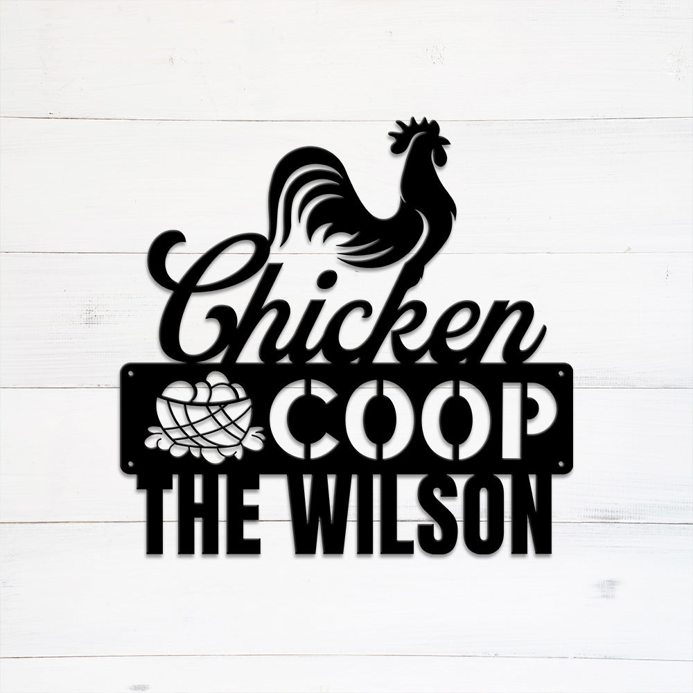 MeMate Chicken Coop Signs, Hen House Decor, Chicken Coop Signs for Farmhouse Decoration, Metal Signs Outdoor Decor, 8-24 inches Large Metal Sign, Farm Sign, Housewarming Gifts