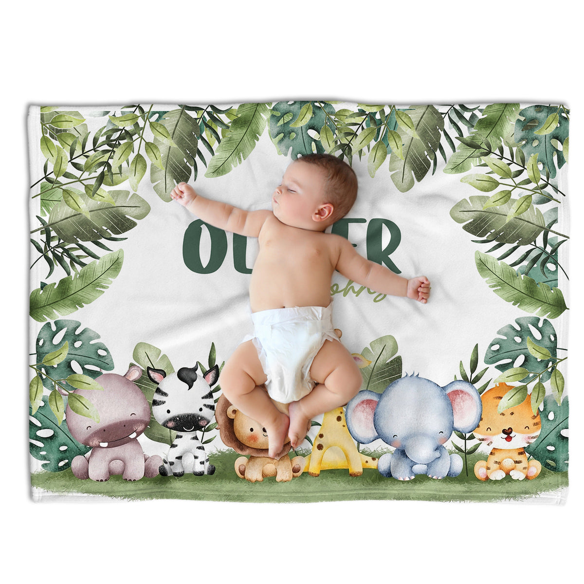 Woodland Baby Blankets, Personalized Baby Blankets for Boys, Custom Baby Woodland Blanket Name, Baby Blankets With Name, Woodland Animals Swaddle Blanket, Plush Blankets for Son Daughter Newborn