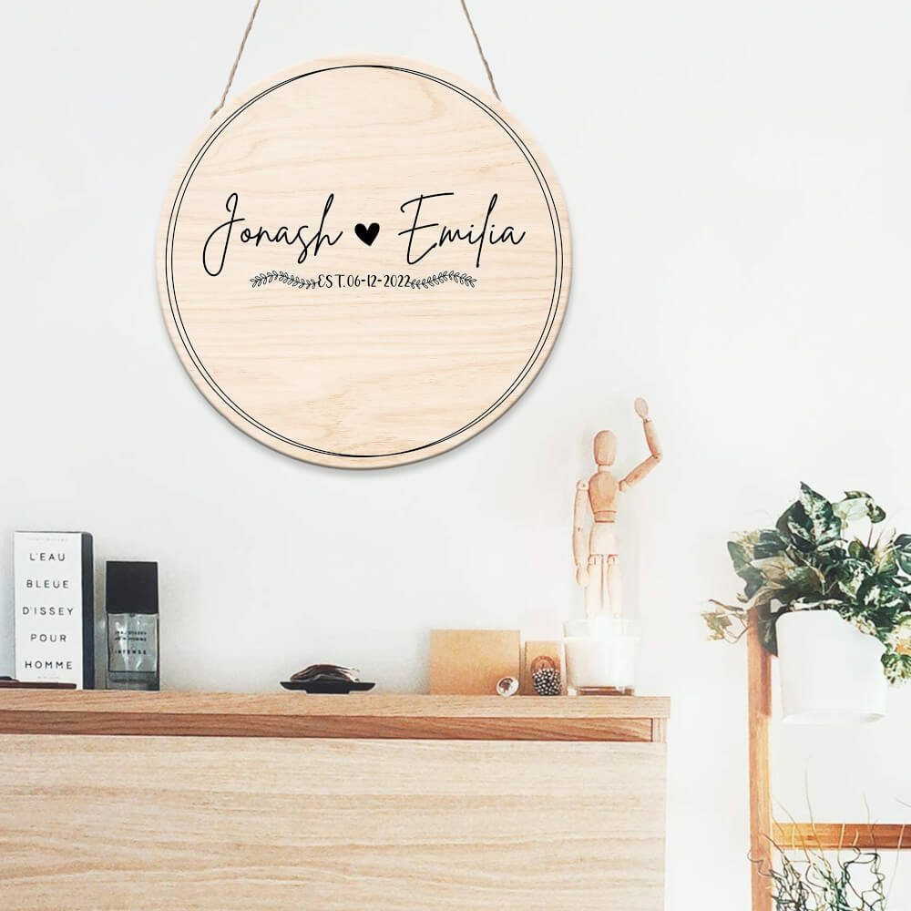 Memate Wedding Guest Books Personalized, Wedding Guestbook Alternative, Wooden Wedding Guess Book Sign Board for Signature, Custom Wedding Signs Name Date, Rustic Round Wedding Book Alternative