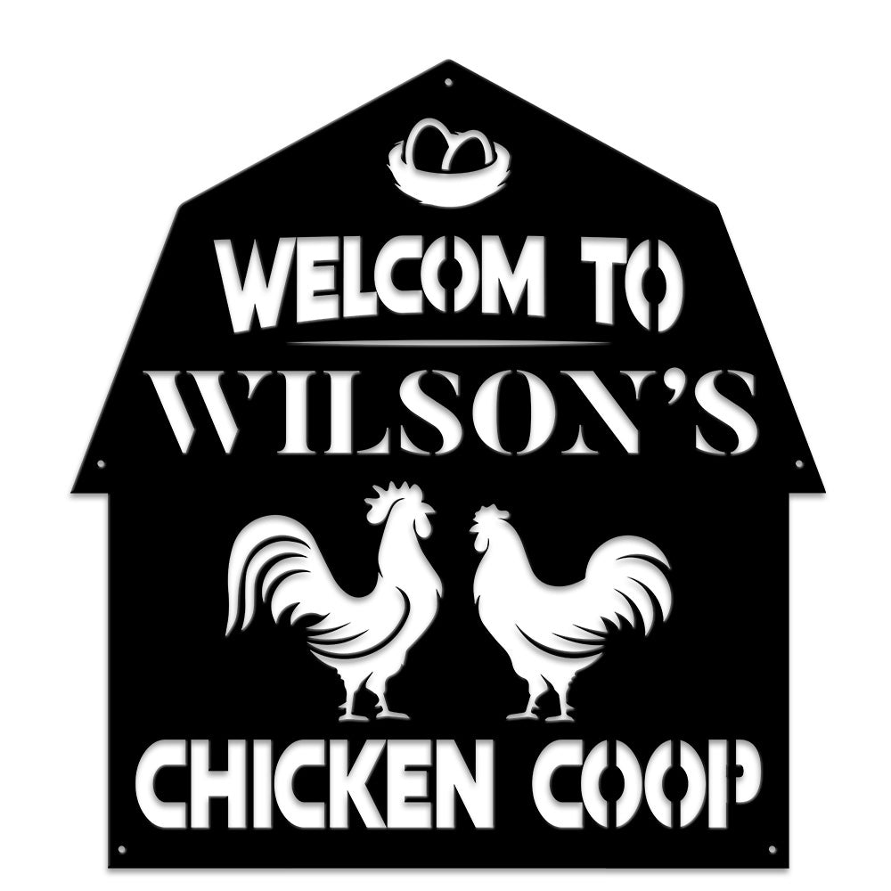 MeMate Chicken Coop Signs, Chicken Coop Signs for Farmhouse Decoration, Metal Signs Outdoor Decor, 8-24 inches Large Metal Sign, Farm Sign, Hen House Decor, Housewarming Gifts