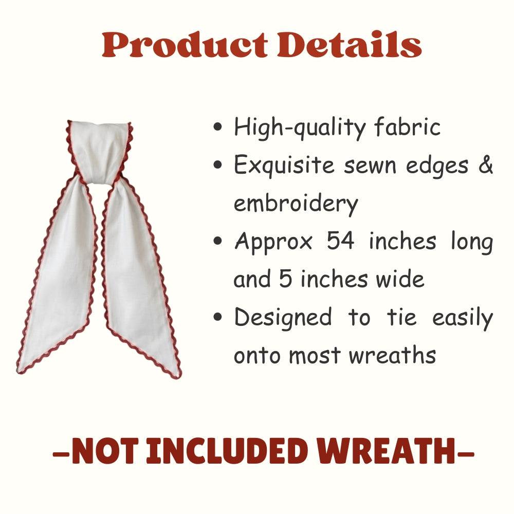 Patriotic Wreath Sash for Front Door, Red White Blue Flowers US Flag Door Wreath Decor, 54x5 in Personalized Initial Wreath Ribbon, Monogram Embroidered Sash for Holiday, 4th of July Wreath Sashes, Housewarming Gifts