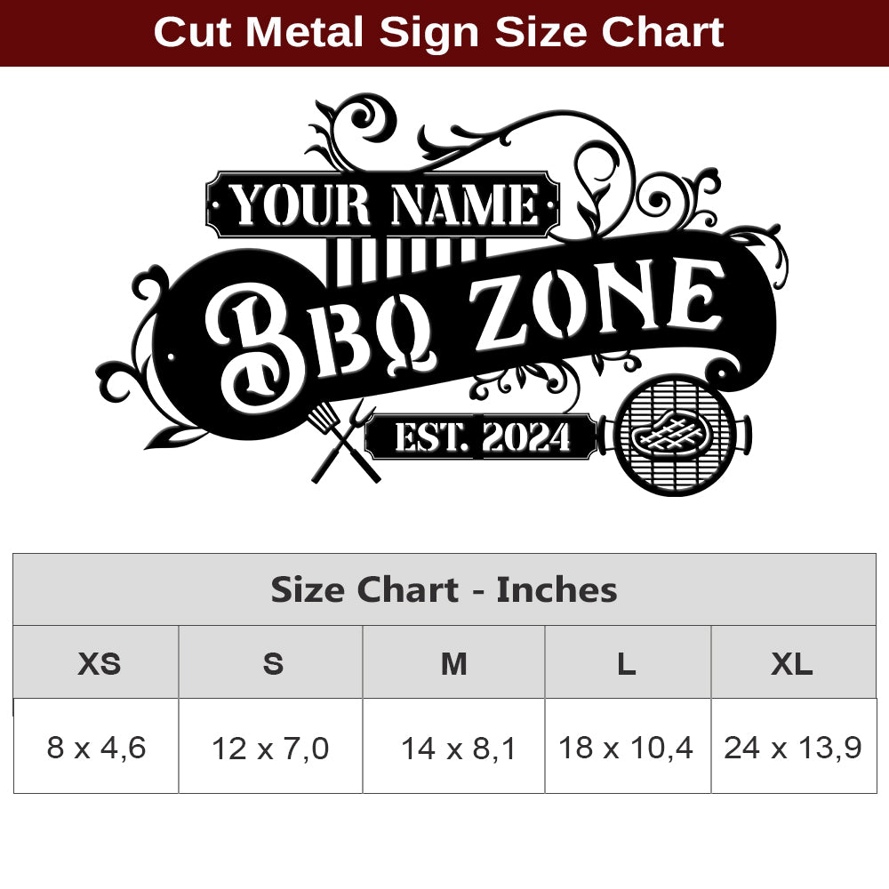 MeMate BBQ Signs, Grill Sign to Personalize, Personalized Barbecue Metal Signs Kitchen Decor, Custom Name Outdoor Plaques for Backyard, Patio, Porch, Deck