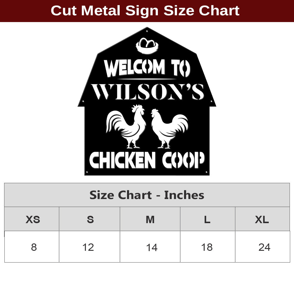 MeMate Chicken Coop Signs, Chicken Coop Signs for Farmhouse Decoration, Metal Signs Outdoor Decor, 8-24 inches Large Metal Sign, Farm Sign, Hen House Decor, Housewarming Gifts
