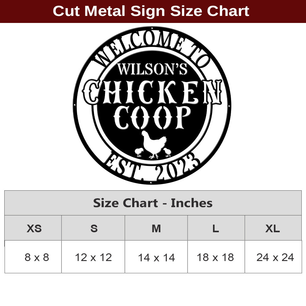 MeMate Chicken Coop Signs, Hen House Decor, Chicken Coop Signs for Farmhouse Decoration, Metal Signs Outdoor Decor, 8-24 inches Large Metal Sign, Farm Sign, Housewarming Gifts