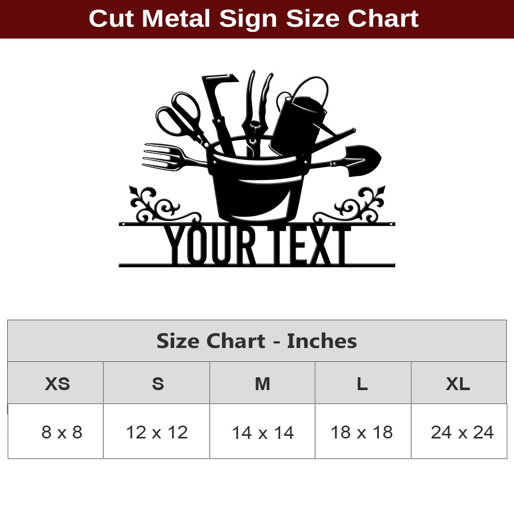 MeMate Personalized Metal Signs, Garden Signs, Garden Sign to Personalize, Large Sign for She Shed Garden, Customized Name Wall Art for Garden Outdoor Decor, Personalized Outdoor Plaque