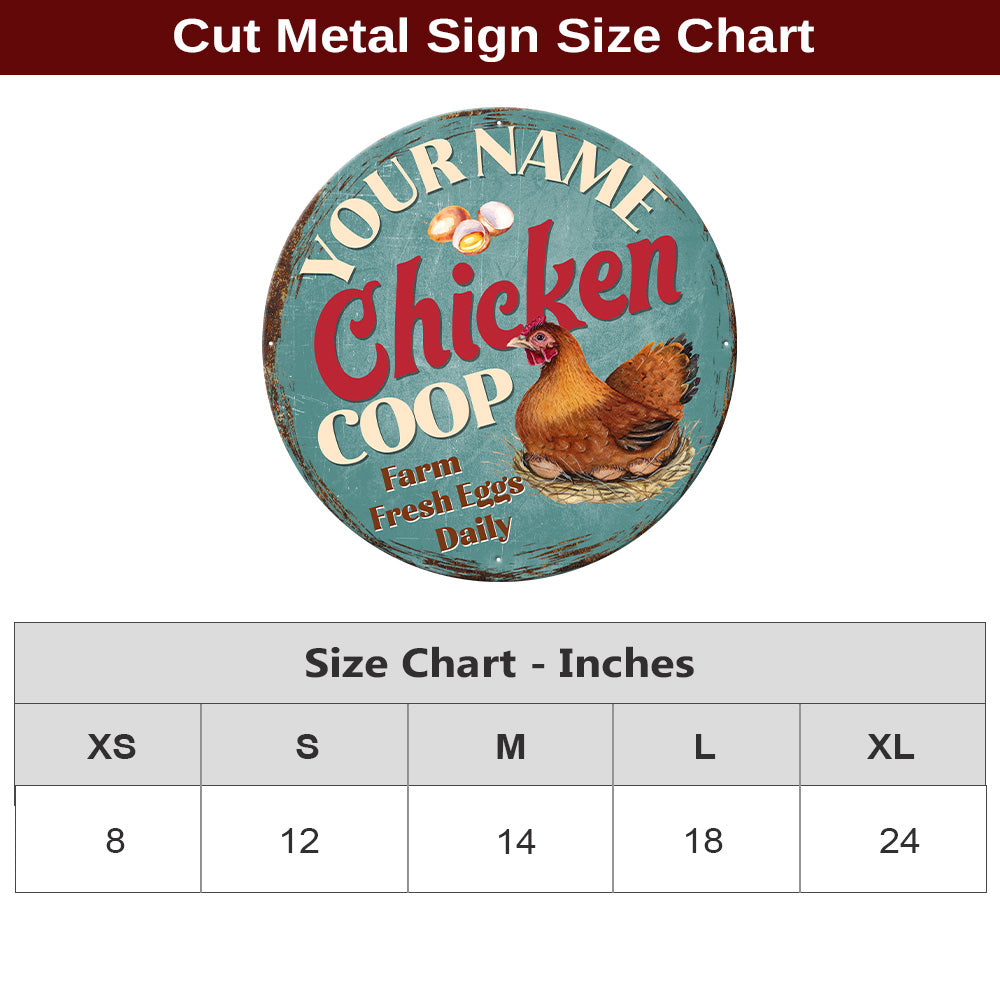 MeMate Chicken Coop Signs, Hen House Decor, Chicken Coop Signs for Farmhouse Decoration, Metal Signs Outdoor Decor, 8-24 inches Large Metal Sign, Farm Sign, Housewarming Gifts