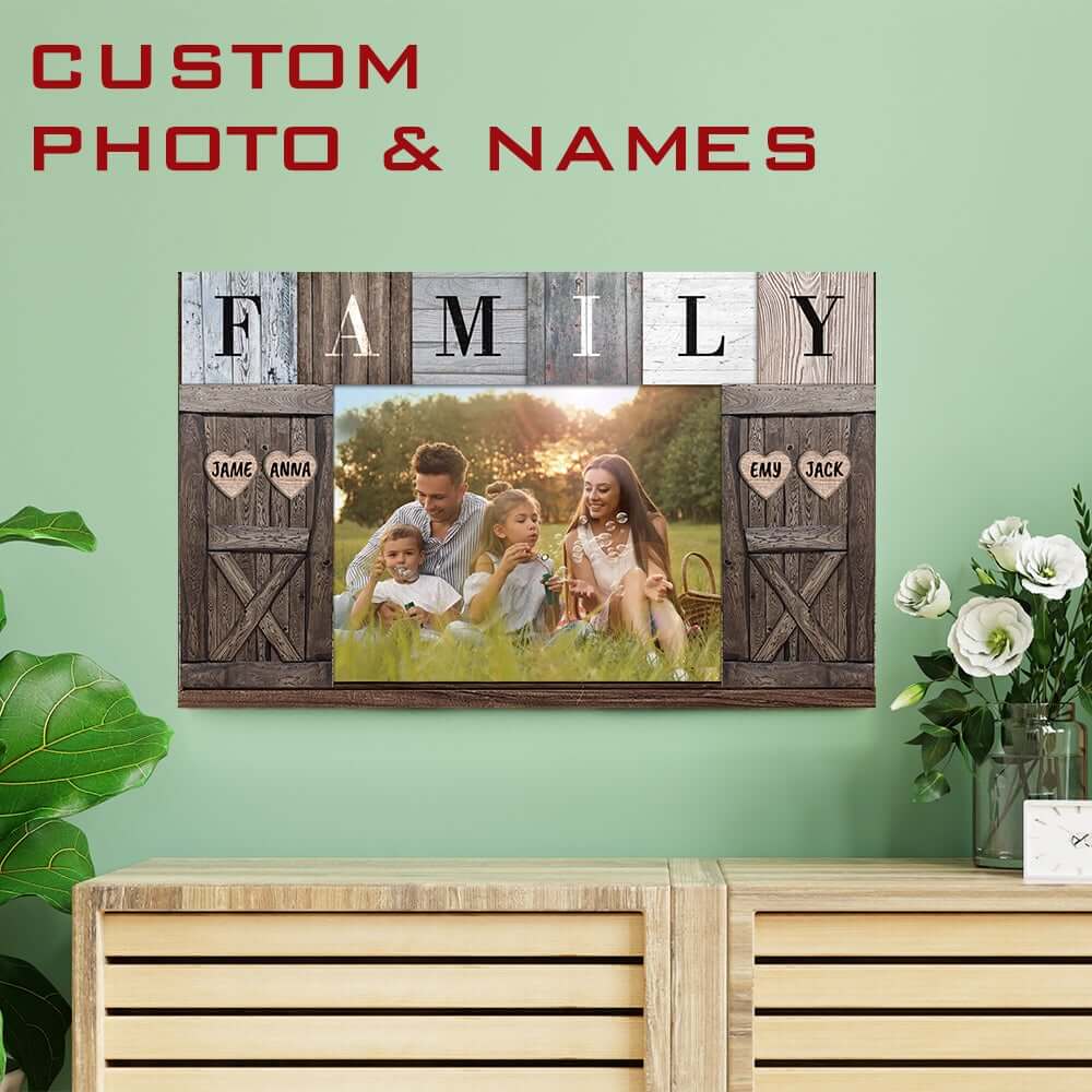 Family Custom Photo Personalized Wooden Pallet Sign