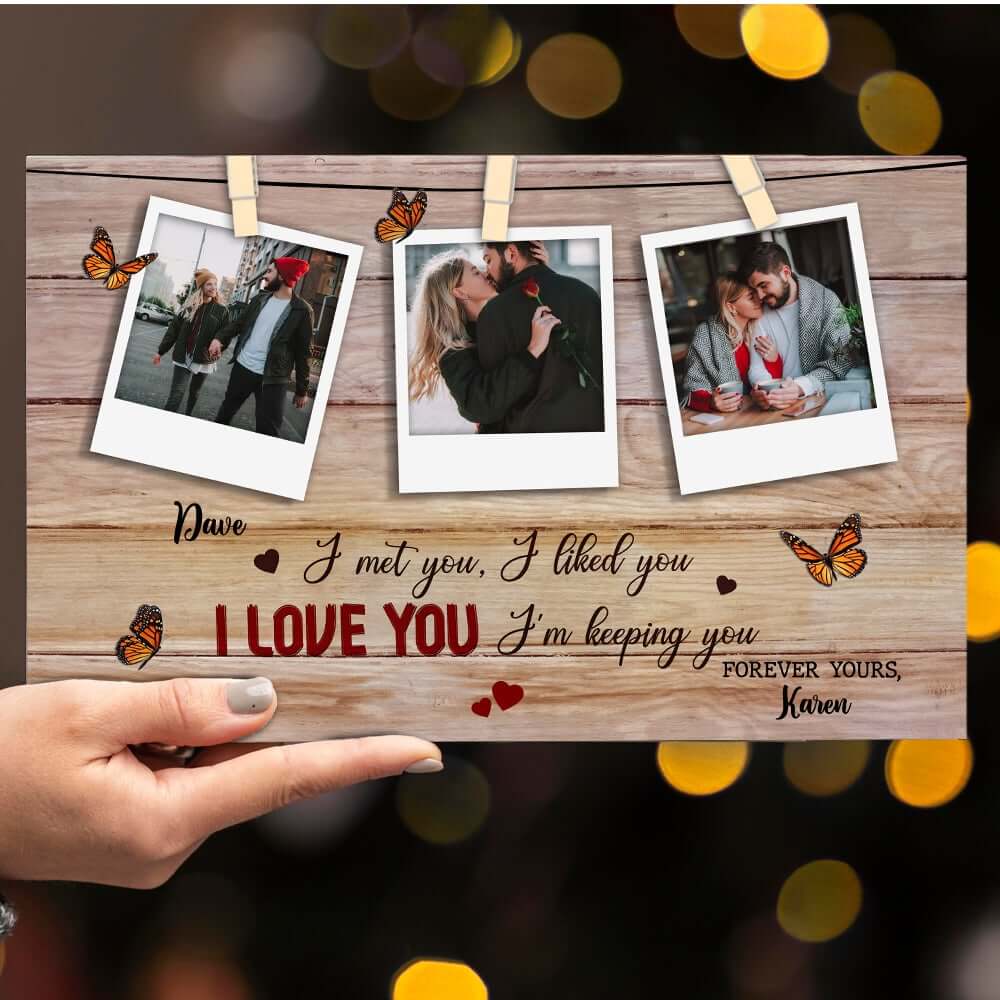 I Met You I Liked You I Love You Personalized Wood Pallet Sign