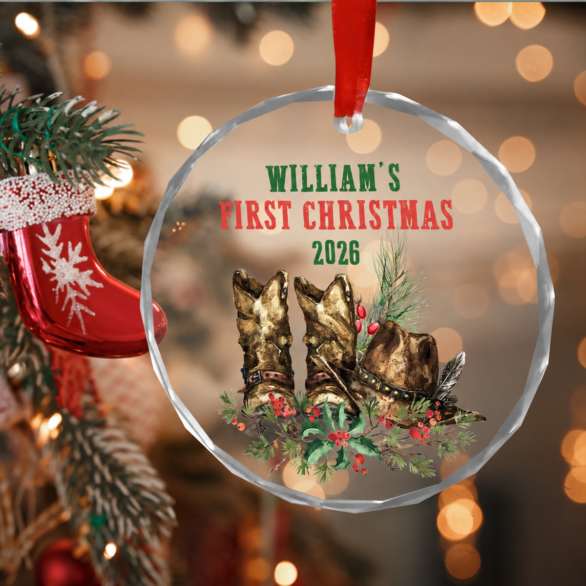 MeMate Baby's First Christmas Ornament 2026, Personalized Baby Ornaments with Name, Baby Ornament for Boys Girls, Christmas Baby Keepsakes for Newborn Infant Son Daughter - Updated image 8