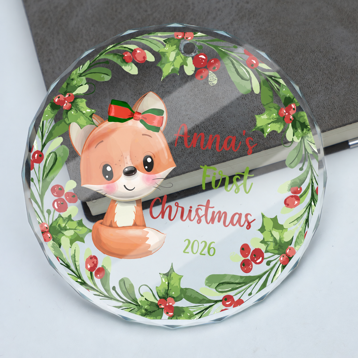 MeMate Baby's First Christmas Ornament 2026, Personalized Baby Ornaments with Name, Baby Ornament for Boys Girls, Christmas Baby Keepsakes for Newborn Infant Son Daughter - Updated image 1