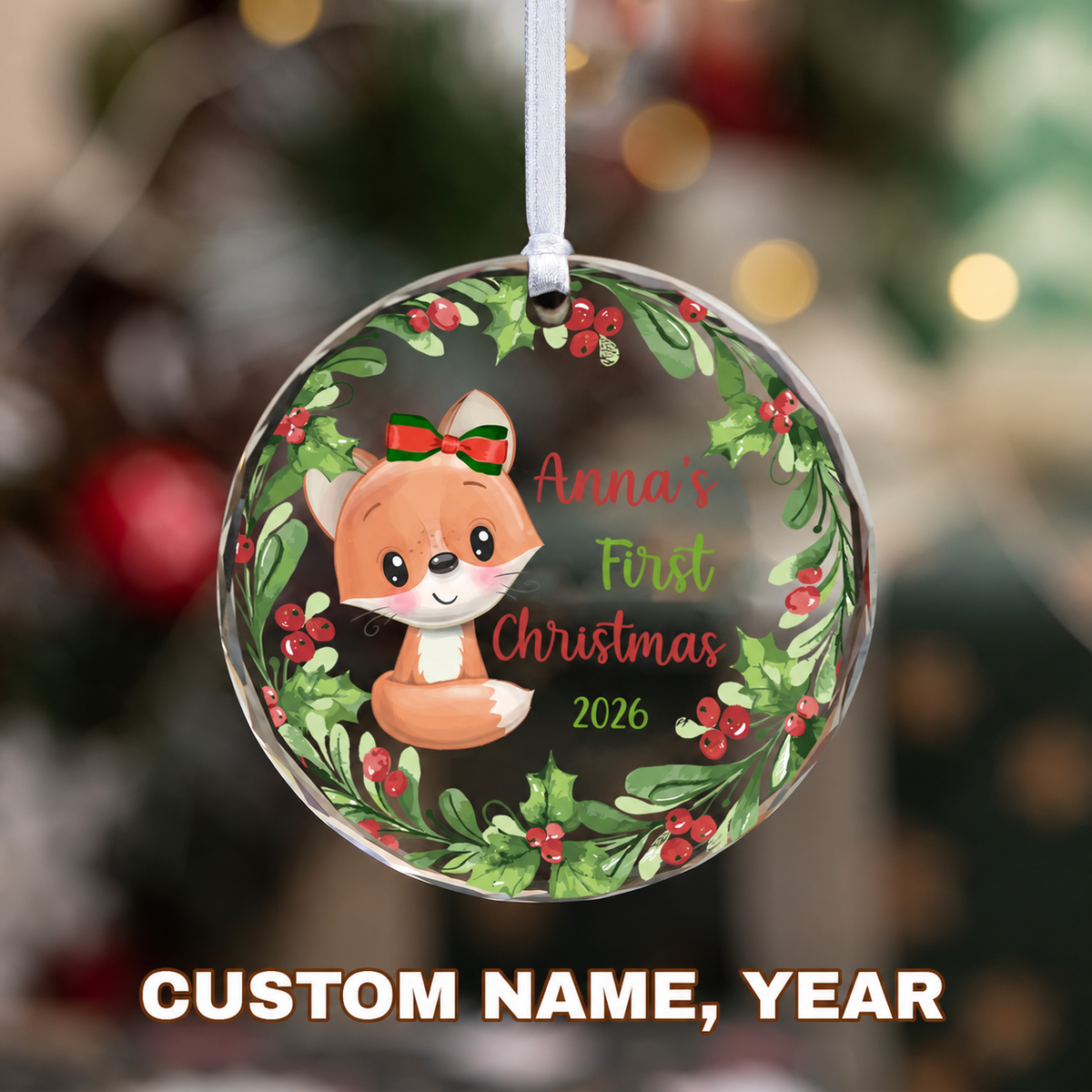 MeMate Baby's First Christmas Ornament 2026, Personalized Baby Ornaments with Name, Baby Ornament for Boys Girls, Christmas Baby Keepsakes for Newborn Infant Son Daughter - Updated image 3