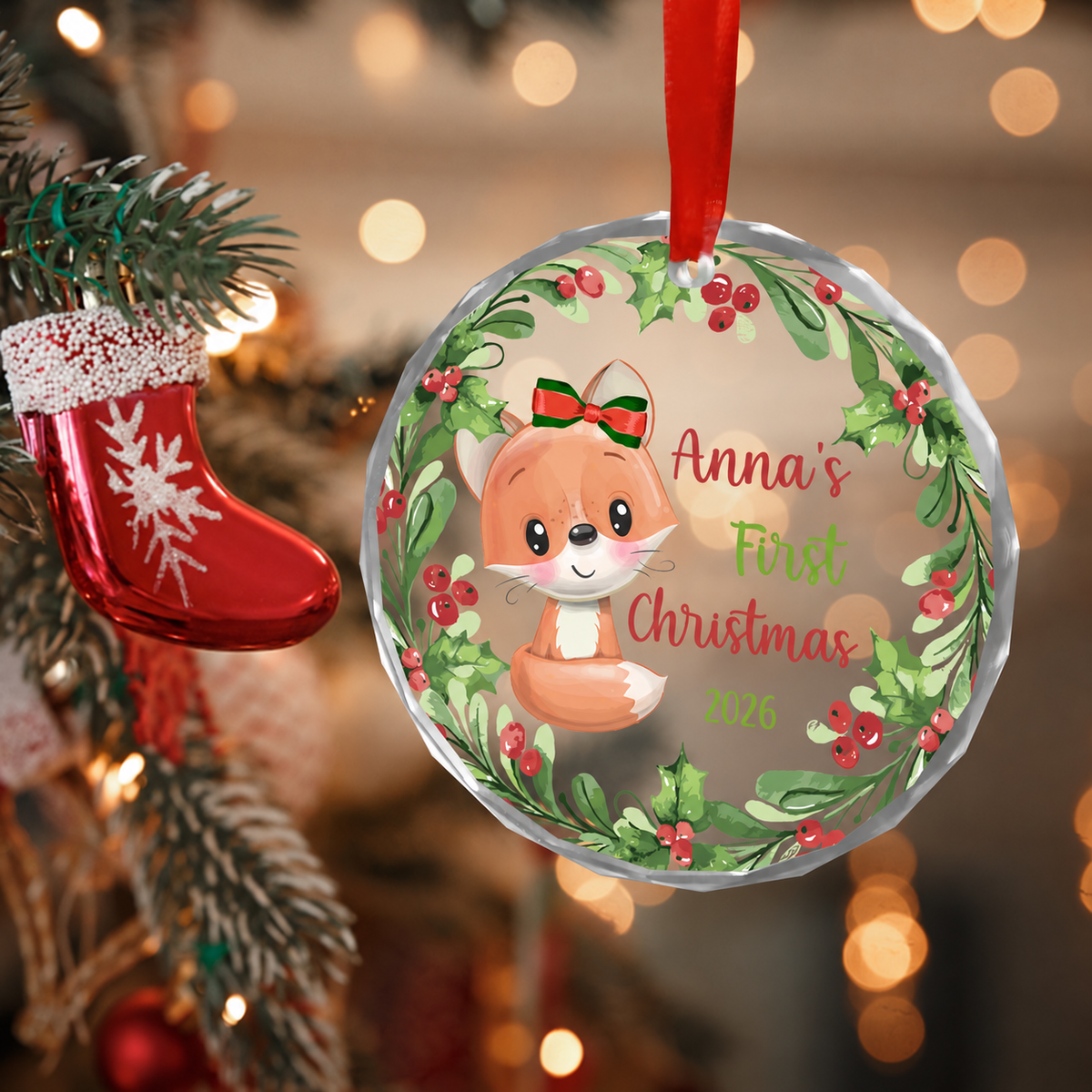 MeMate Baby's First Christmas Ornament 2026, Personalized Baby Ornaments with Name, Baby Ornament for Boys Girls, Christmas Baby Keepsakes for Newborn Infant Son Daughter - Updated image 7