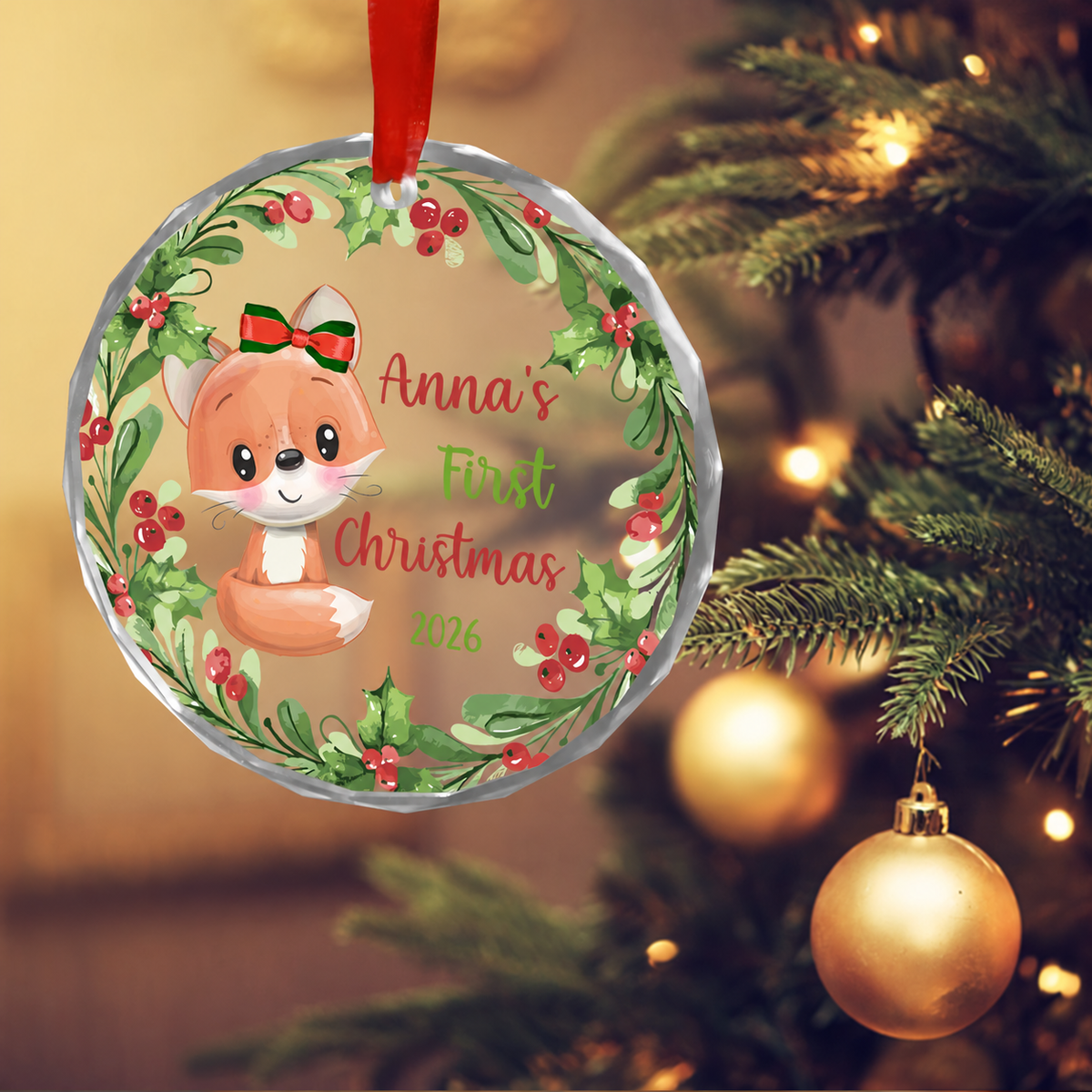 MeMate Baby's First Christmas Ornament 2026, Personalized Baby Ornaments with Name, Baby Ornament for Boys Girls, Christmas Baby Keepsakes for Newborn Infant Son Daughter - Updated image 8