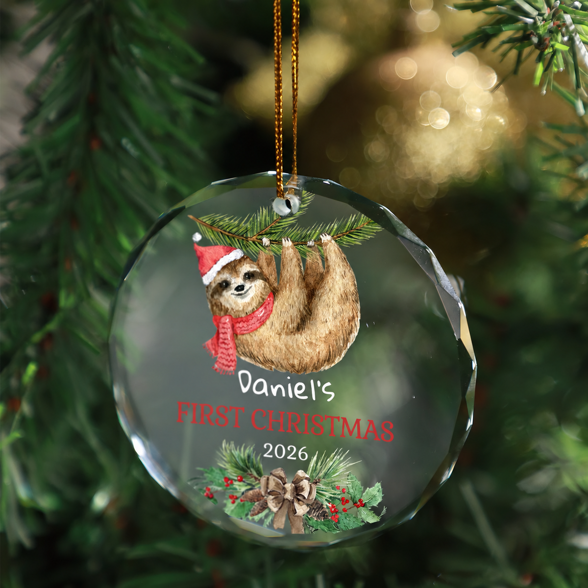 MeMate Baby's First Christmas Ornament 2026, Personalized Baby Ornaments with Name, Baby Ornament for Boys Girls, Christmas Baby Keepsakes for Newborn Infant Son Daughter - Updated image 5