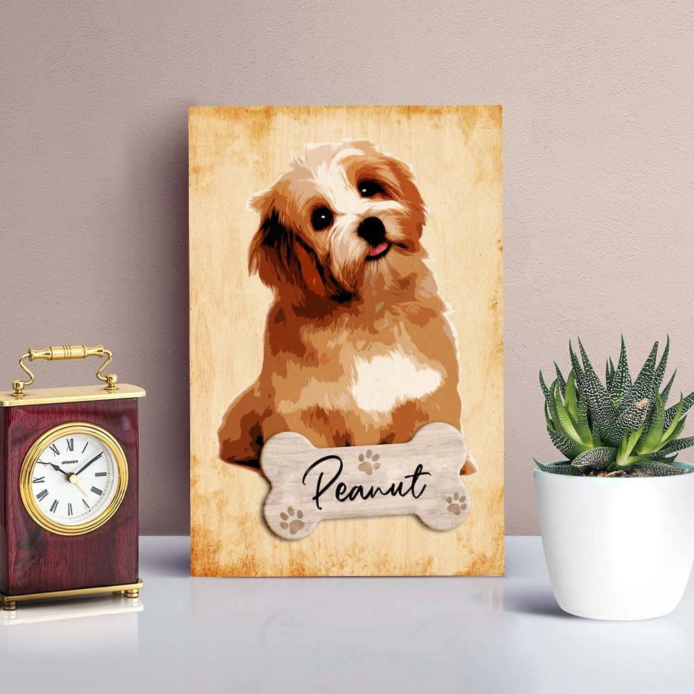 Pet Portrait Personalized Desktop Plaque
