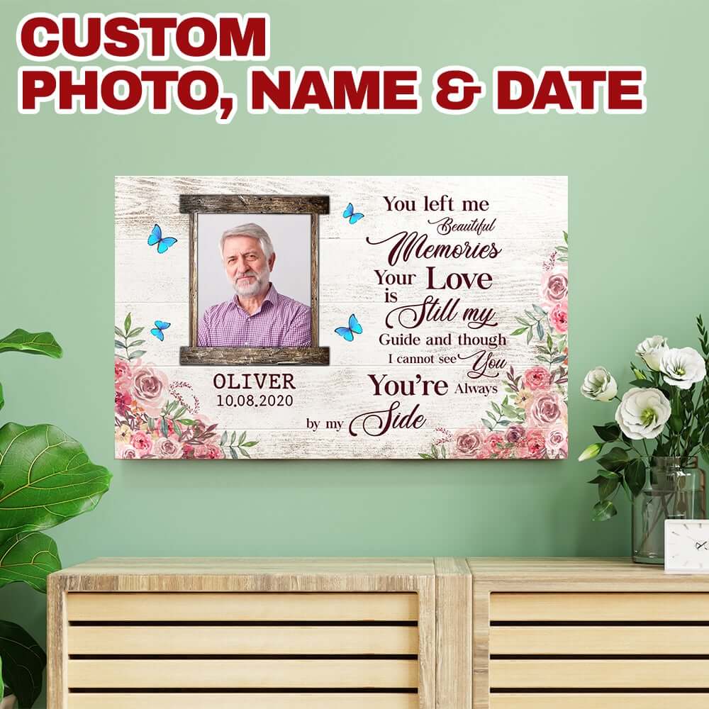 You Left Me Beautiful Memories Personalized Wood Pallet Sign