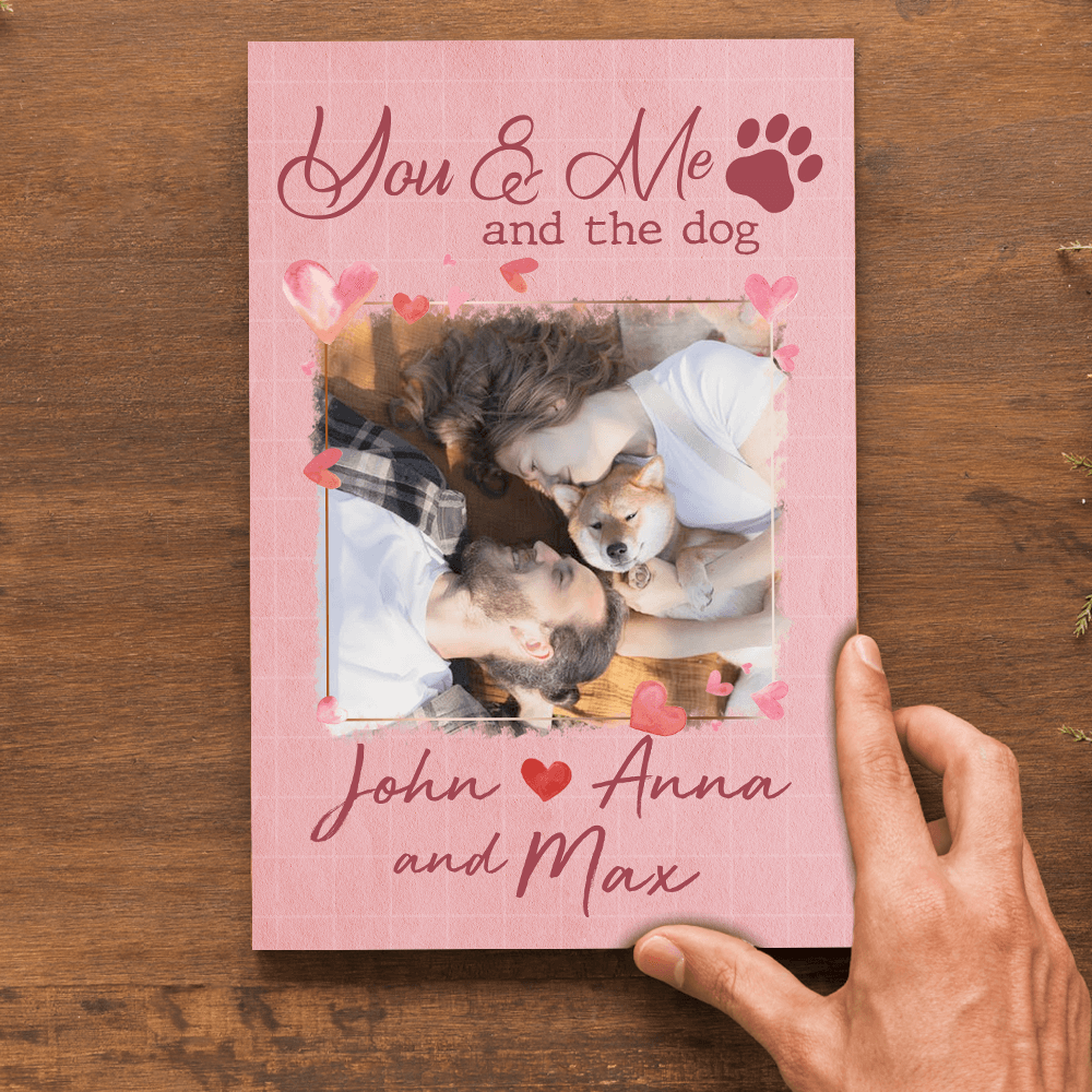You & Me And The Dogs Desktop Plaque
