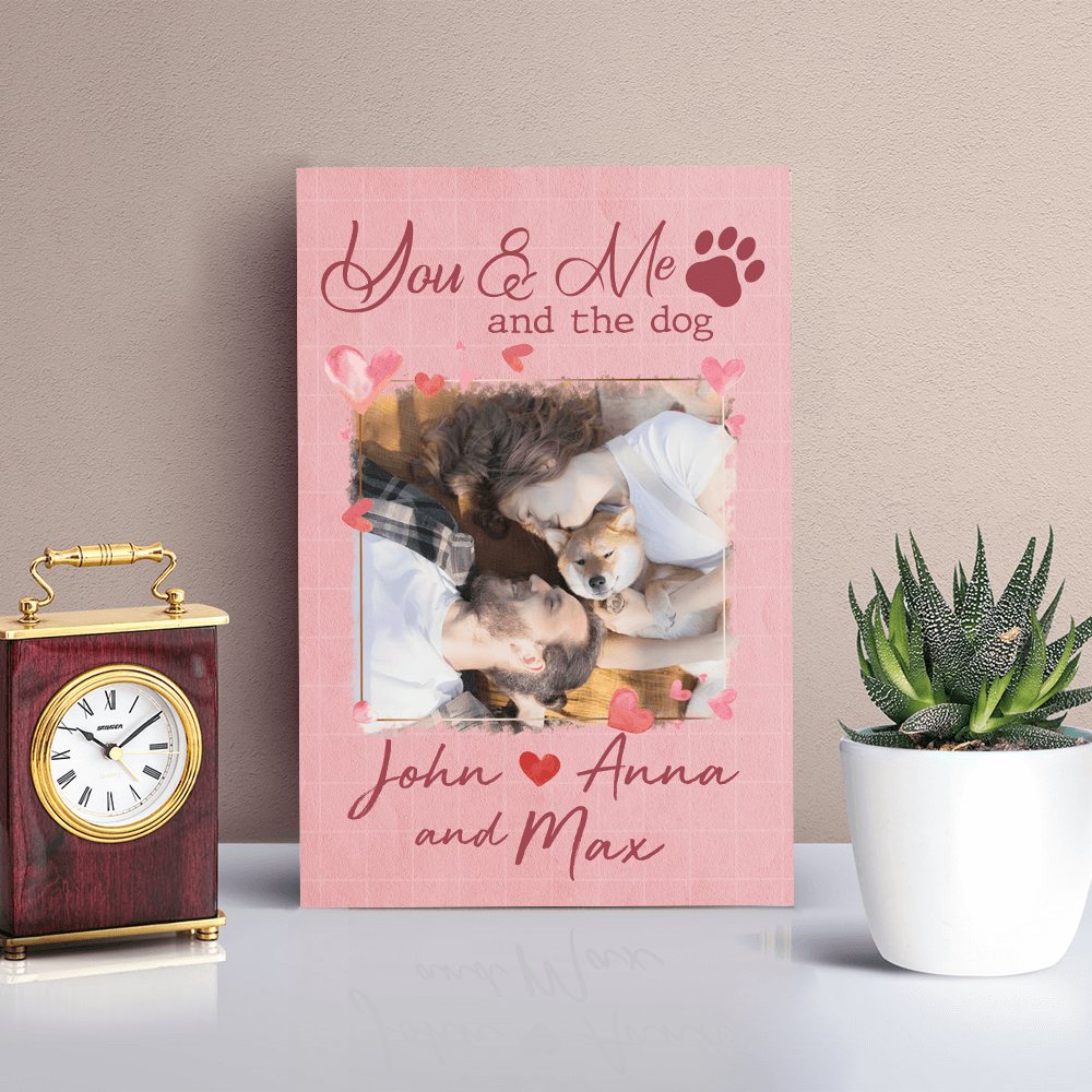 You & Me And The Dogs Desktop Plaque