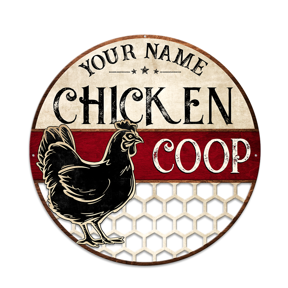 MeMate Chicken Coop Signs, Chicken Coop Signs for Farmhouse Decoration, Metal Signs Outdoor Decor, Hen House Decor, Housewarming Gifts, Farm Signs
