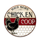 MeMate Chicken Coop Signs, Chicken Coop Signs for Farmhouse Decoration, Metal Signs Outdoor Decor, Hen House Decor, Housewarming Gifts, Farm Signs
