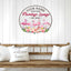 MeMate Flamingo House Metal Sign, Flamingo Lounge Signs, Flamingo House Outdoor Décor, Personalized Flamingo Tropical Sign, Flamingo Metal Sign Housewarming Gift for Family Friend