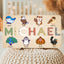 MeMate Custom Baby Puzzle, Personalized Baby Name Puzzle with Birds, Educational Gift for Learning Bird Animal, Unique Baby Gifts