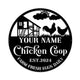 MeMate Chicken Coop Signs for Farmhouse Decoration, Hen House Decor, Metal Signs Outdoor Decor, Personalized Name Sign for Chicken Coops, 8-24 inches Large Metal Sign, Farm Sign, Housewarming Gifts