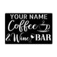 MeMate Coffee & Wine Bar Sign for Bar Decoration, Outdoor Bar Decor, Personalized Metal Sign for Coffee & Bar, Custom Name Signs for Coffee Bar, Large Metal Sign for Outside, Home Bar Gifts