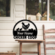 MeMate Chicken Coop Metal Sign, Hen House Outdoor Décor, Chicken Coop Signs, Personalized Name Outdoor Sign, Housewarming Gift for Family Friend