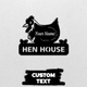 MeMate Hen House Outdoor Décor, Chicken Coop Signs, Chicken Metal Sign, Personalized Name Outdoor Sign, Housewarming Gift for Family Friend