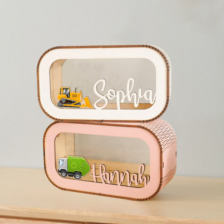 MeMate Personalized Piggy Bank, Name Piggy Bank, Custom Piggy Bank, Money Box, Custom Piggy Bank, Kids Bank, Wooden Cash Box, Gifts For Kids