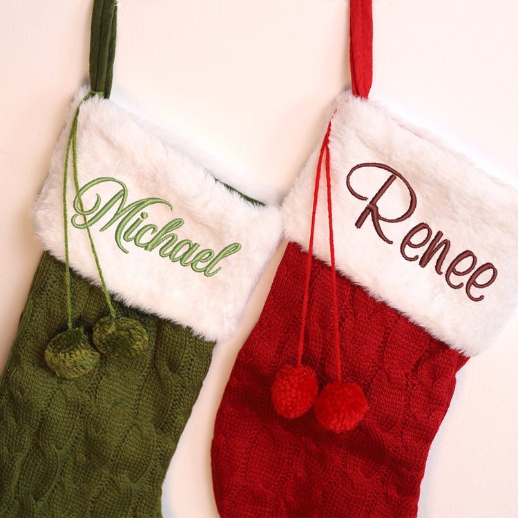 MeMate Family Christmas Stockings, Personalized Embroidered Christmas Stocking, Monogram Stockings, Custom Stocking with Name, Holiday Stocking Decoration 2024, for Family Friends