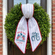 Personalized Embroidered American Flag Wreath Sash, Custom Monogram Door Sash, Monogram 4th of July Wreath Sash, American Flag Door Decor, 54x5 inches Sash
