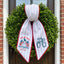 Personalized Embroidered American Flag Wreath Sash, Custom Monogram Door Sash, Monogram 4th of July Wreath Sash, American Flag Door Decor, 54x5 inches Sash