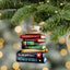 Book lovers christmas ornament