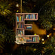 MeMate Personalized Book Ornaments, Custom Name and Book Lovers, Flat Printed Acrylic Ornament Not 3D, Booklovers Ornament, Book Christmas Ornaments Keepsake Decoration for Book Club Family Friends
