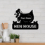 MeMate Hen House Outdoor Décor, Chicken Coop Signs, Chicken Metal Sign, Personalized Name Outdoor Sign, Housewarming Gift for Family Friend