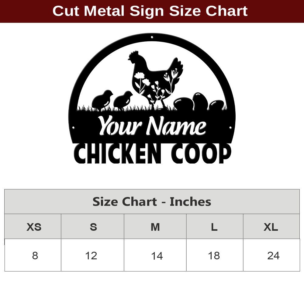 MeMate Chicken Coop Metal Sign, Hen House Outdoor Décor, Chicken Coop Signs, Personalized Name Outdoor Sign, Housewarming Gift for Family Friend
