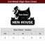 MeMate Hen House Outdoor Décor, Chicken Coop Signs, Chicken Metal Sign, Personalized Name Outdoor Sign, Housewarming Gift for Family Friend