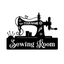 MeMate Sewing Room Sign, Custom Craft Room Décor Metal Signs for Women, Retro Style Craft Room, Personalized Sewing Door Signs, Vintage Plaque for Sewing Room, Quilting Room Decoration (Sewing)