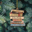 book christmas ornament